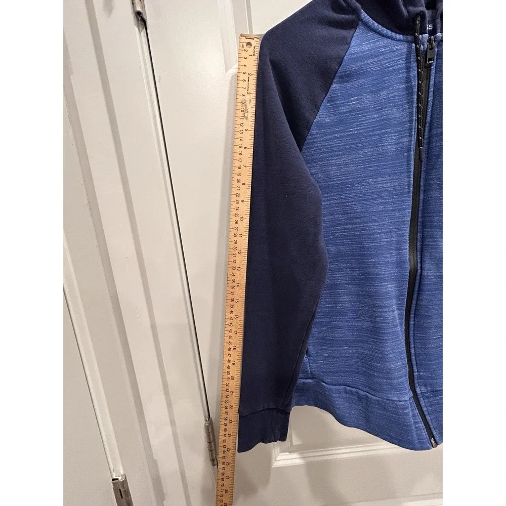 Express Athletic Zip Up Hoodie Blue Men's Size Medium
